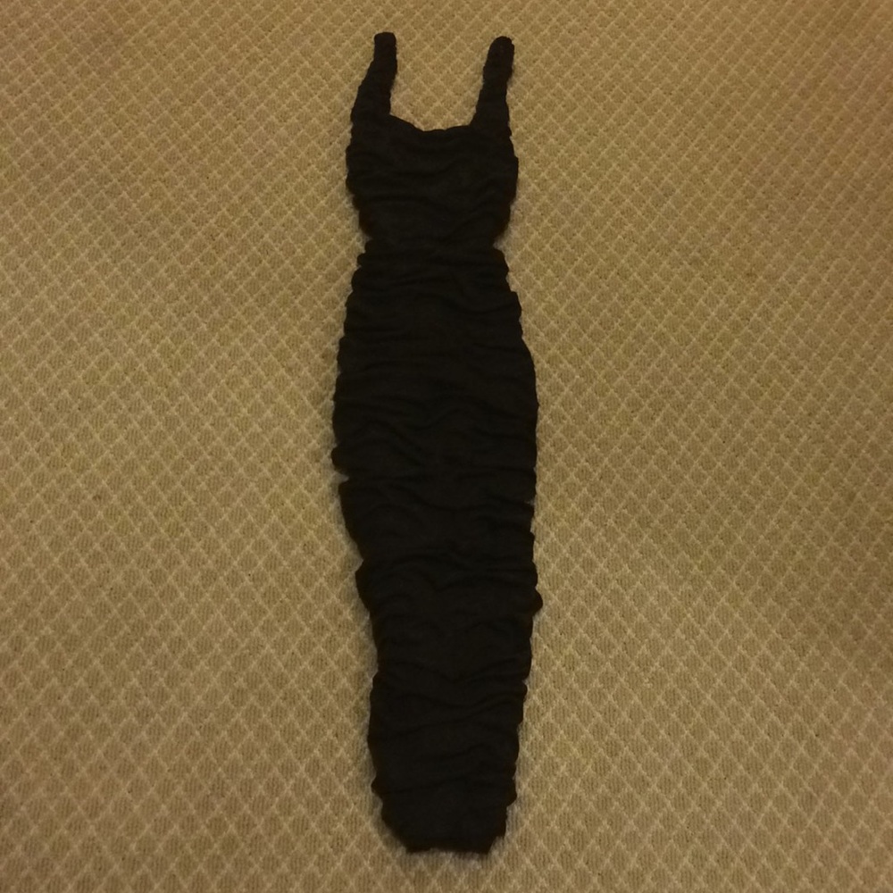 Alice and Olivia long black dress with ruching